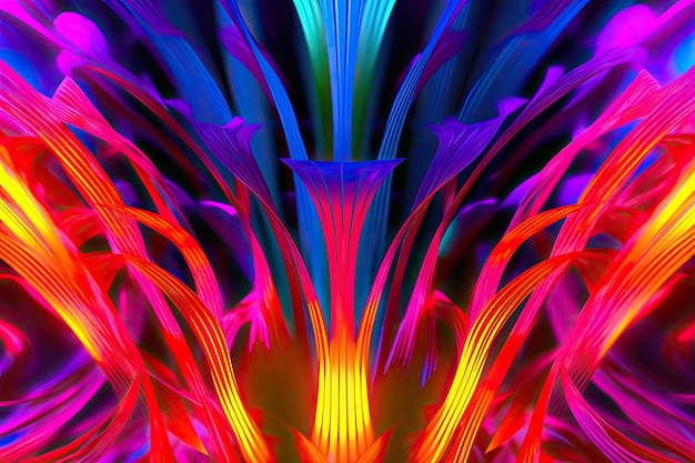 Neon backgroundvibrant color