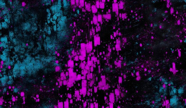 Photo neon black distressed texture abstract digital art