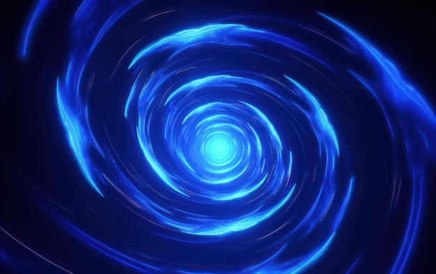 Neon blauwe energie golven stromen