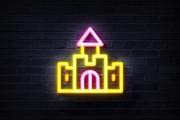 Neon Castle neon sign glowing logo