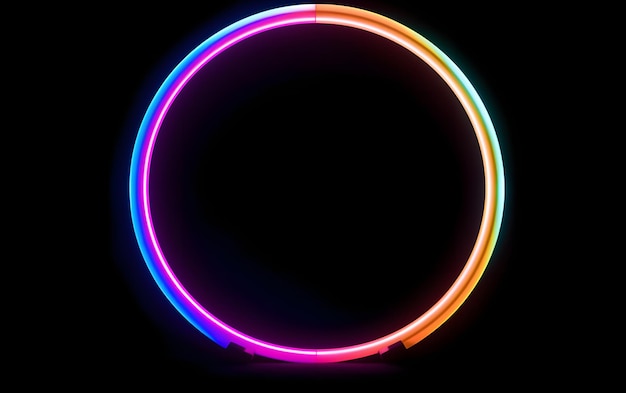 A neon circle with the word neon on it