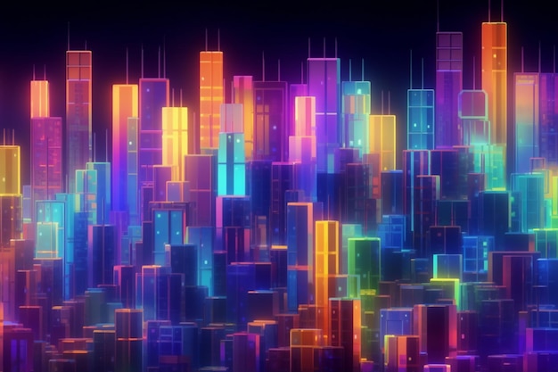 Neon city lights wallpapers for iphone and android.