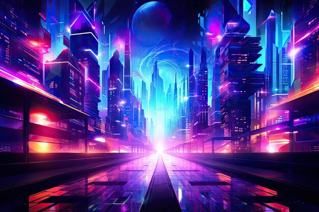 Neon City Lights Wonders