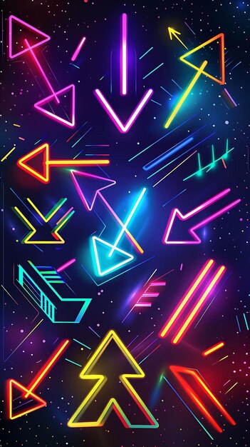 Neon Collage Creative Fusion of Collage Art Y2K Shape Digital Elements and Vibrant Imagery Clipart