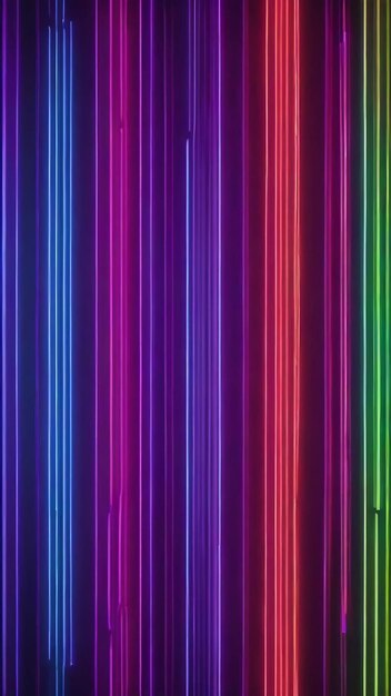 Photo neon color glowing lines background