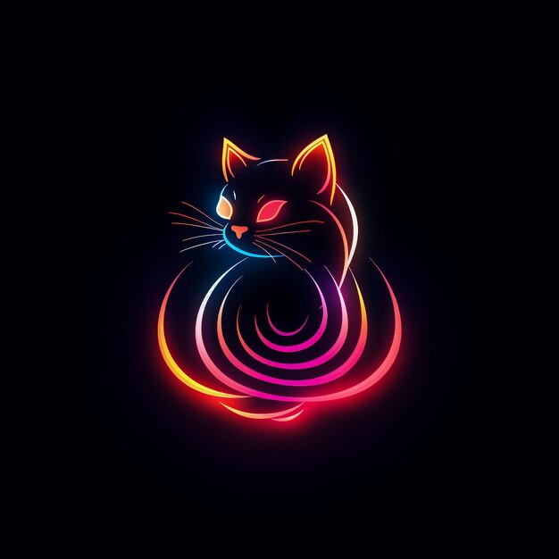 Foto illustrazione a colori al neon di un animale