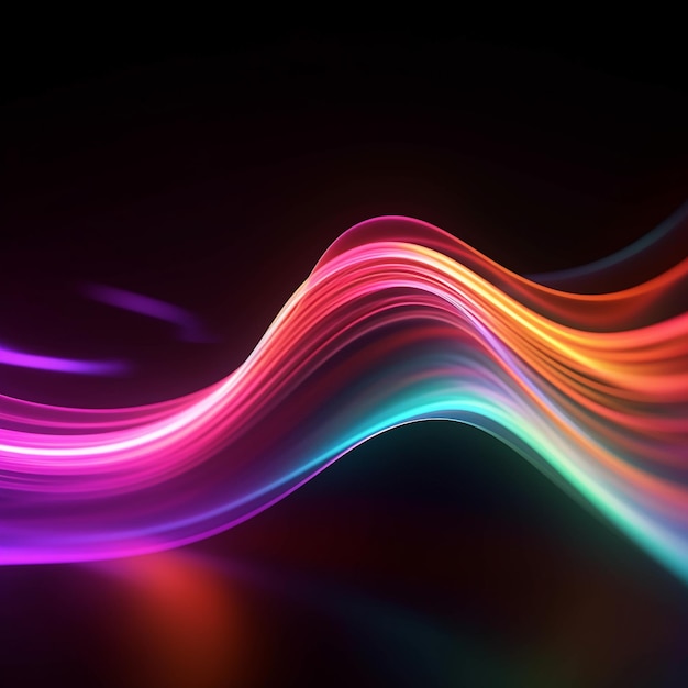 Neon Color Smooth Texture Background Wallpaper AI Generated