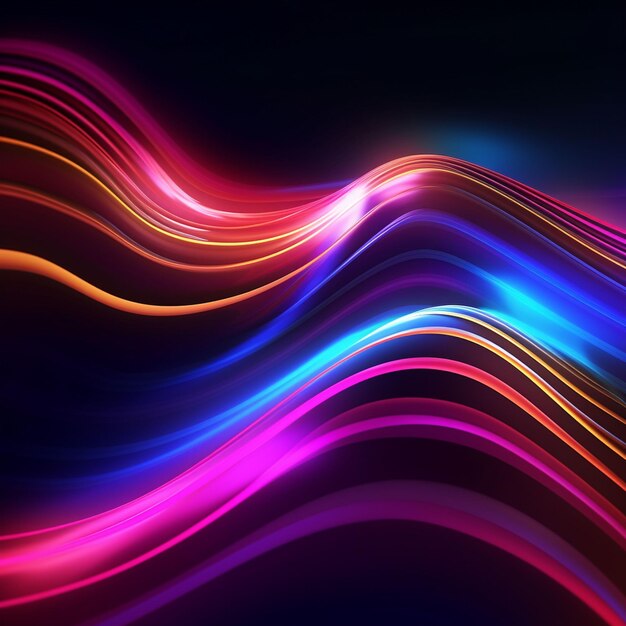 Photo neon and colorful abstract background