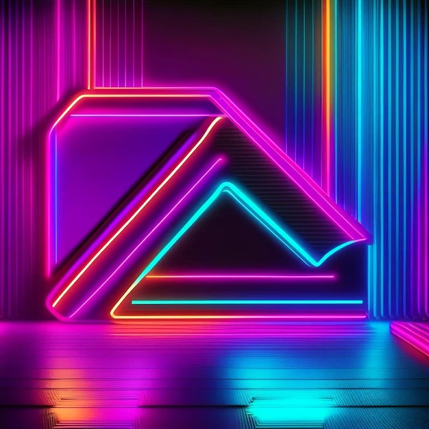 Neon colorful lights background