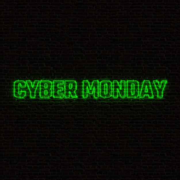 Photo neon cyber monday
