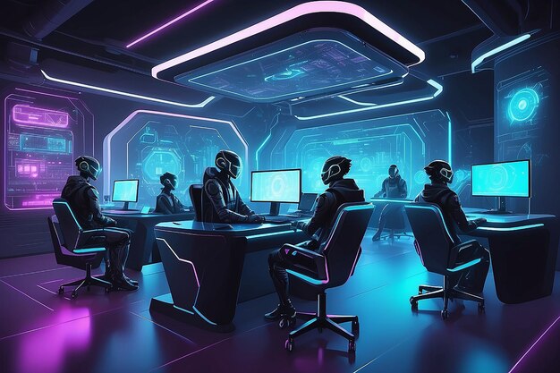 Neon Cybernetic Team Hub