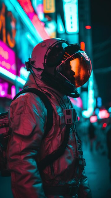 HD Cyberpunk Astronaut Wallpaper For Mobile