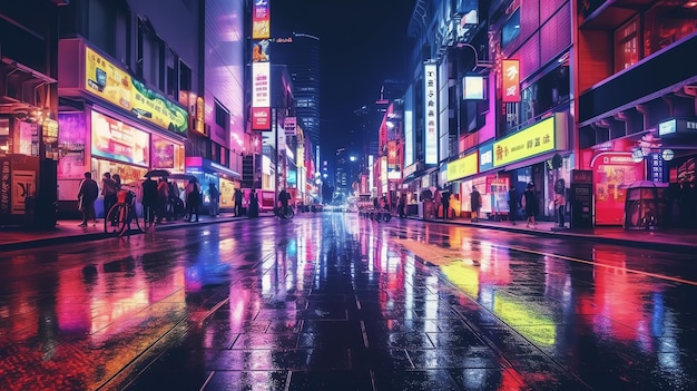 neon cyberpunk city urban future metaverse night purple street texture background