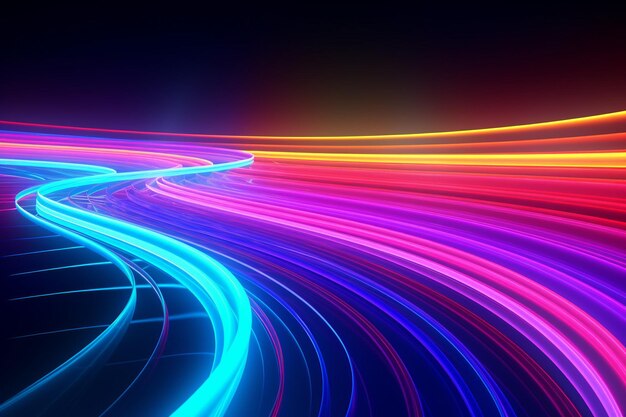 Neon design of colorful background