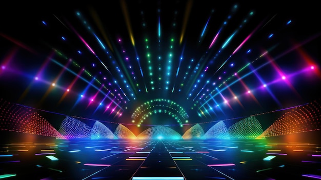 Neon disco party background