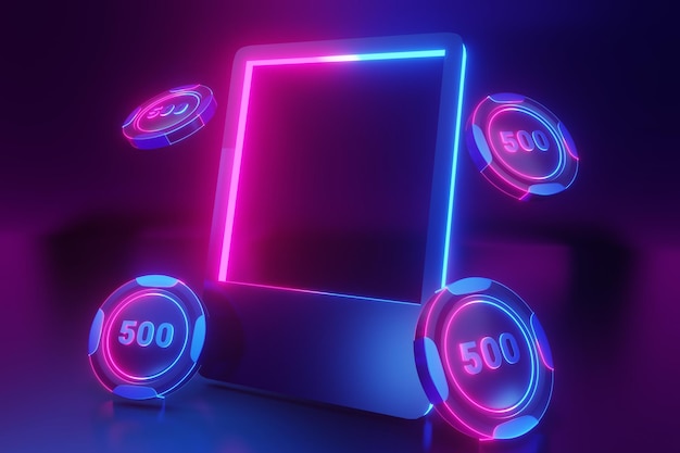 A neon display with the words 500 on it