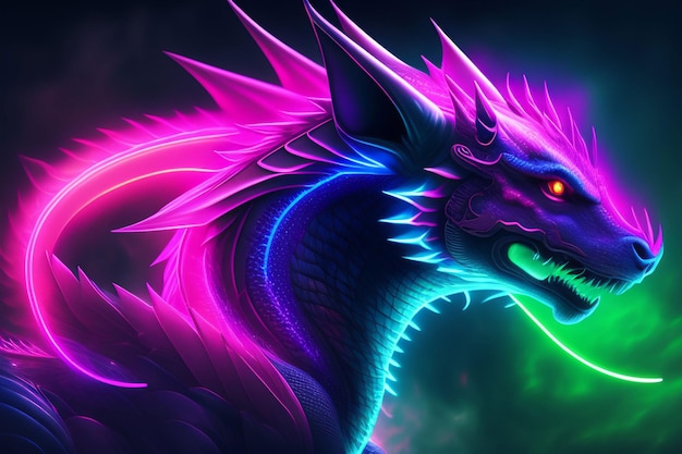 neon dragon