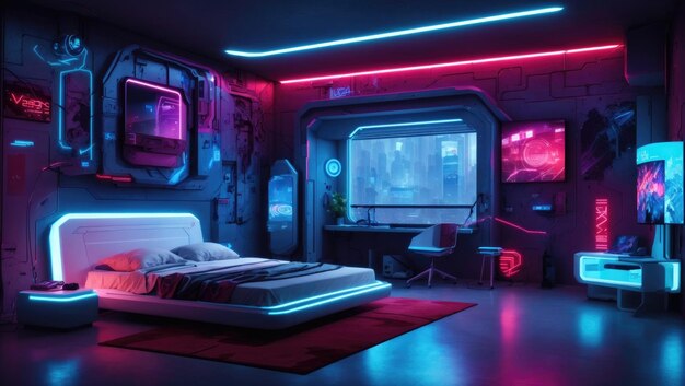 Photo neon dreams the cyberpunk sanctum of the edge runner