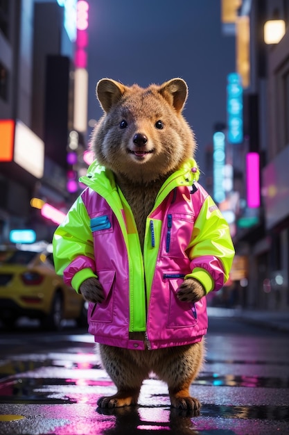 Neon Dreamscape Het surrealistische promotieavontuur van de Quokka