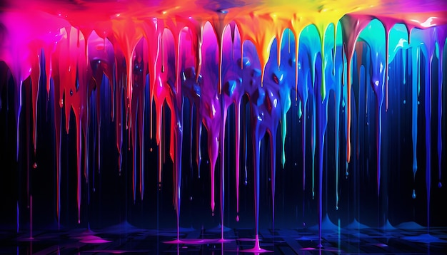 Photo neon drippy abstract background 8k quality wallpaper