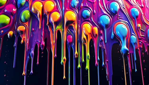 Photo neon drippy abstract background 8k quality wallpaper