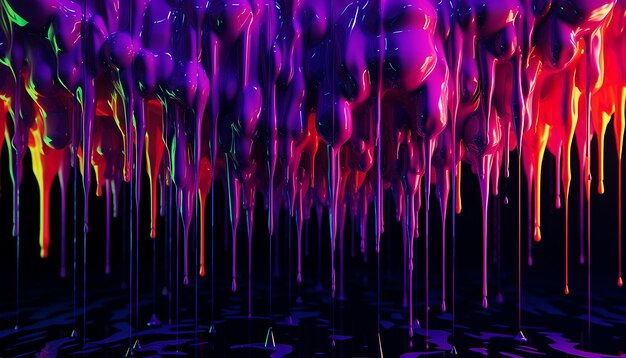 Foto neon drippy abstracte achtergrond 8k kwaliteit behang