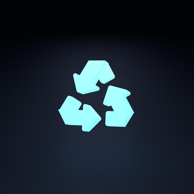 Neon ECO-pictogram Ecologie Behoud Concert 3d render illustratie