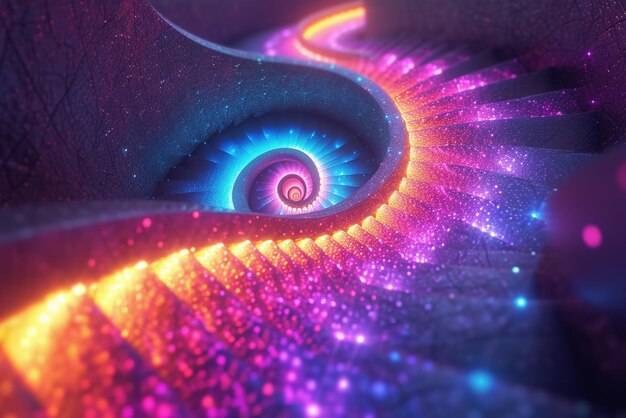 neon effect spiral