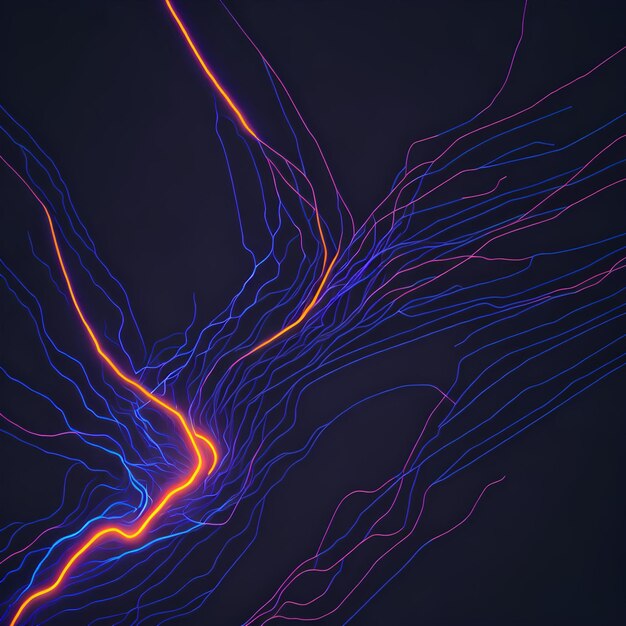 Photo neon energy flow background