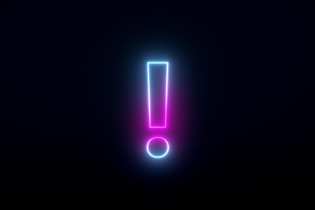 Neon exclamation mark