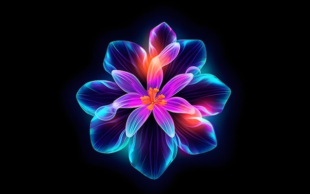 Photo neon flower wallpapers that are free for your desktop