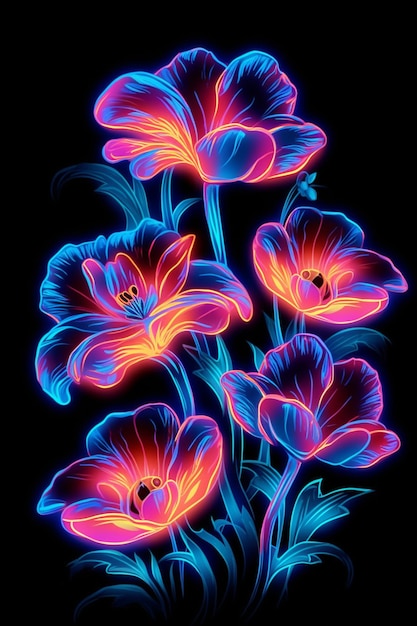 Textura de flores con Neon by mercedesimp on DeviantArt