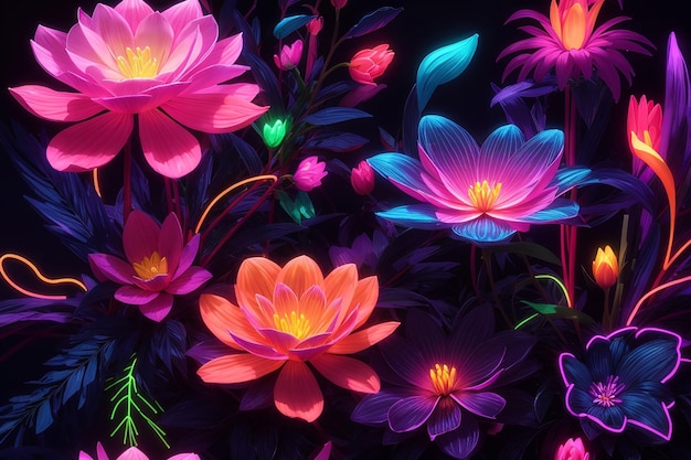 Neon flowersmagical plants