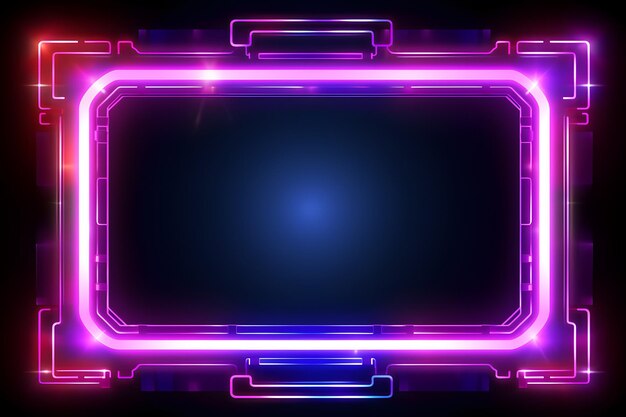 neon frame background neon abstraction glowing futuristic