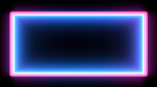 neon frame on a black background