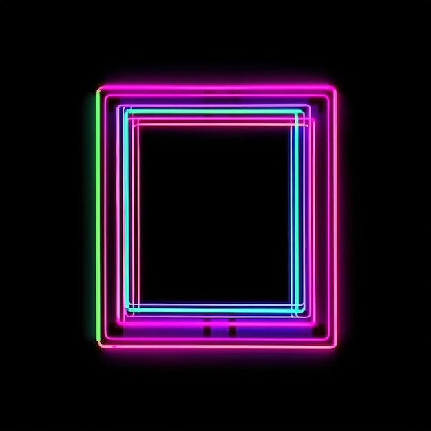 Neon frame on a black background