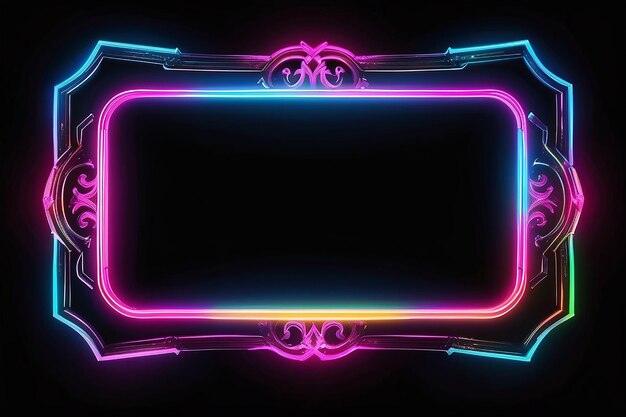 Neon frame template