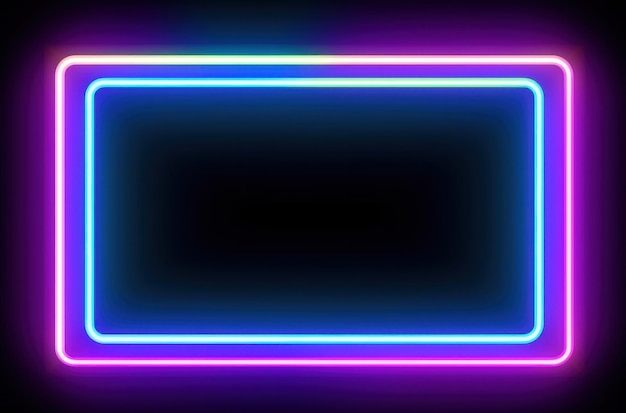 neon frame with pink and blue colors