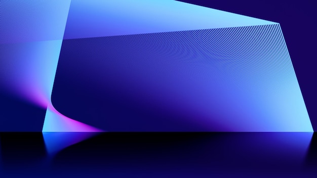 Neon Futuristic Abstract Blue And Purple Light Shapes door Tech concept