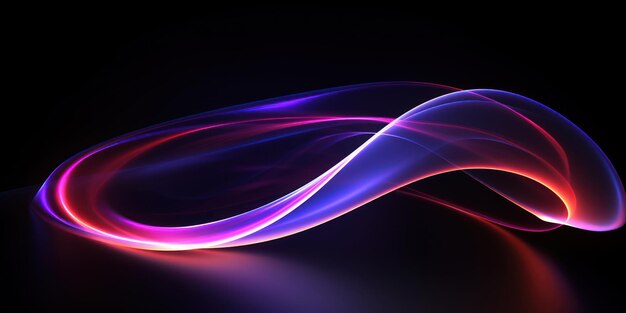 Neon futuristic flashes lines on black background Abstract light waves in blue and purple cascade across the darkness creating a dynamic energy Created with generative AI tools