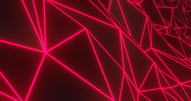 Neon geometrische abstracte achtergrond. 3D render