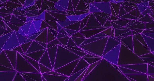 Neon geometrische abstracte achtergrond. 3D render