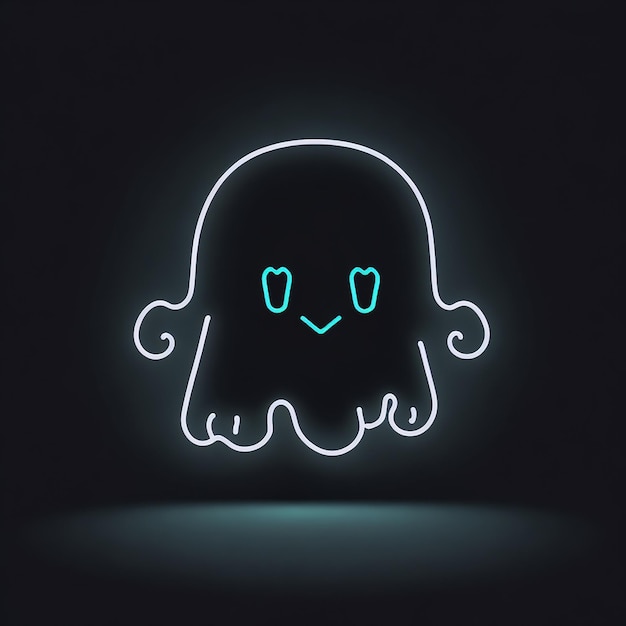 Neon ghost outline