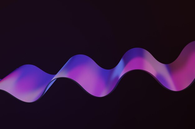neon glas achtergrond in 3D render ontwerp