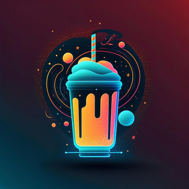 neon gloeiende smoothie