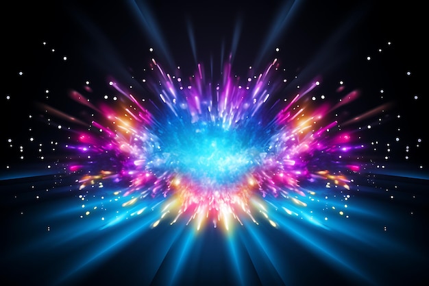 Neon Glow Explosion Dynamische Energie Burst