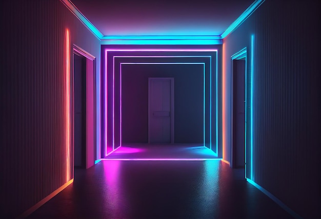 neon glow light rim room