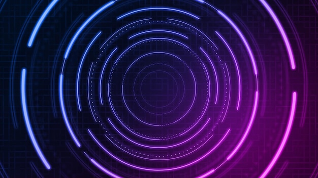 Neon glow Vortex coil technology space sense poster background