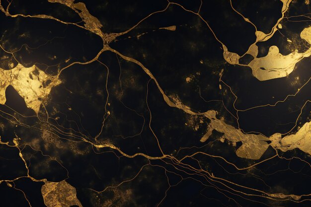 Neon gold and black marble texture