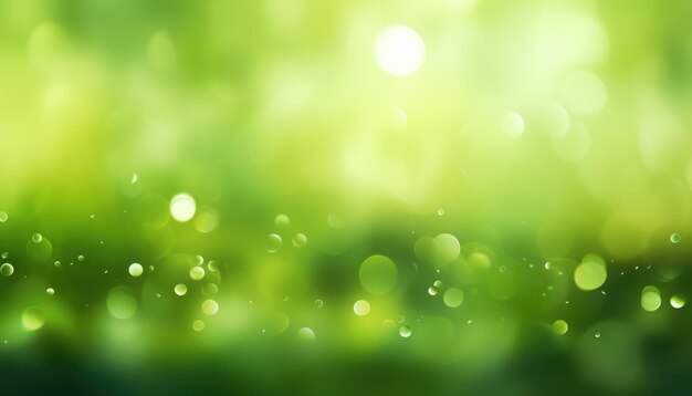 Neon Green Abstract Sparkles Bokeh Background